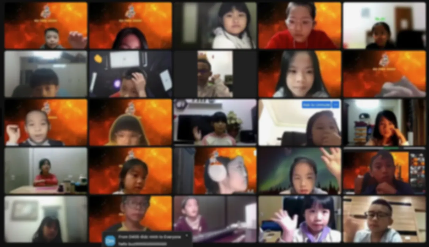 Ảnh lớp Zoom Brisky đã blur thông tin nhạy cảm